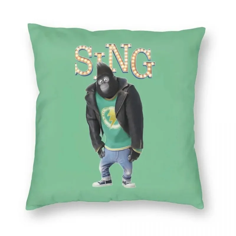 Johnny From SING Movie Pillowcase Polyester Linen Creative Zip Decor Throw Pillow Case Home Cushion Cover Wholesale 45x45cm