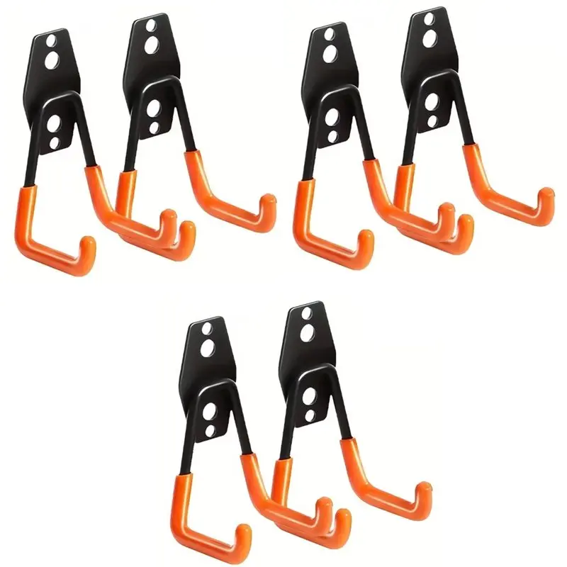 Hot Sale-Strong Grip Heavy-Duty Wall Hooks(6 Pcs), Ideal For Garage And Garden Storage, Space-Saving Design For Bicycles, Ladder