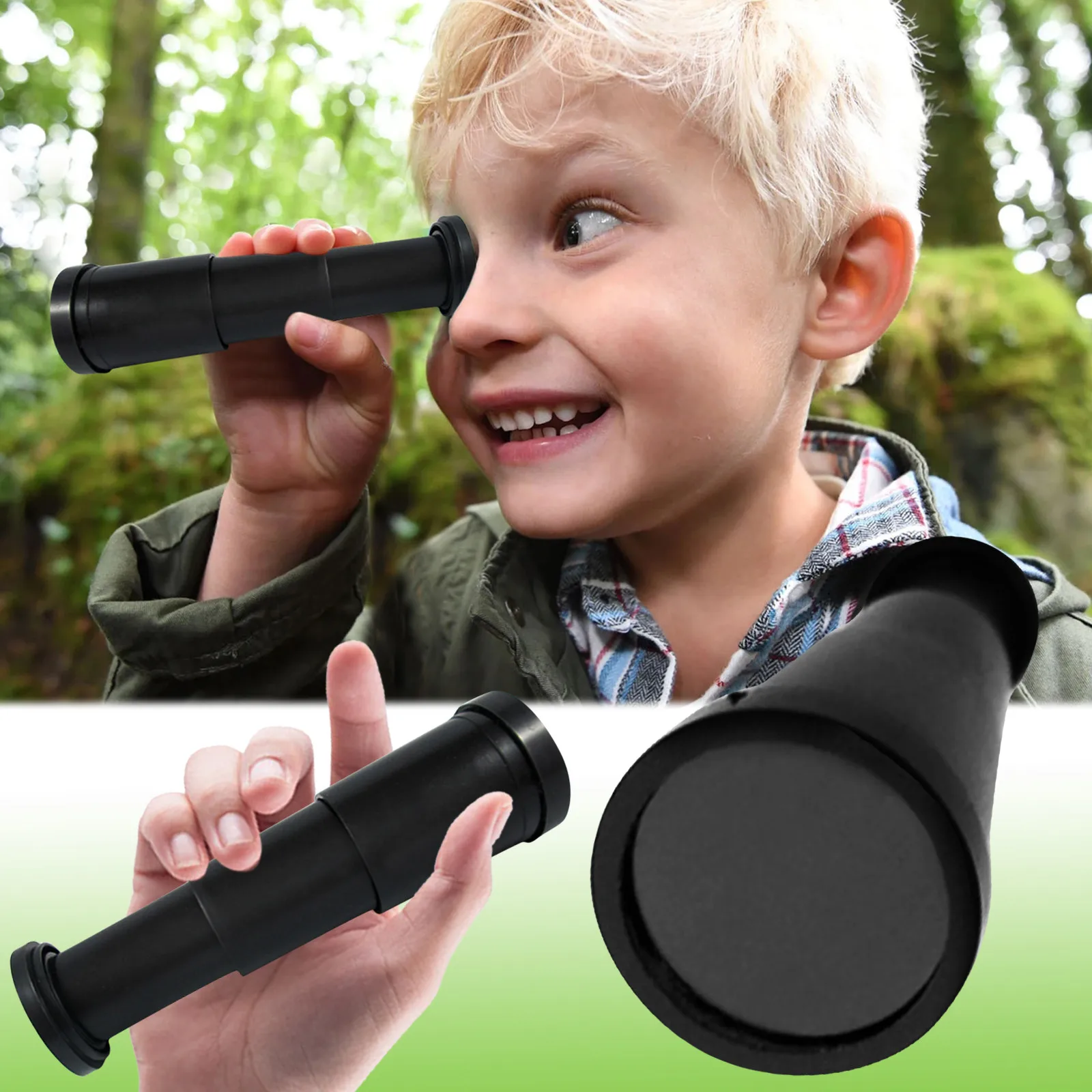 

Mini Lightweight For Kids Children Vintage Zoomable Monocular Spyglass Advanture Telescope Handheld Gifts Outdoor Kids Games
