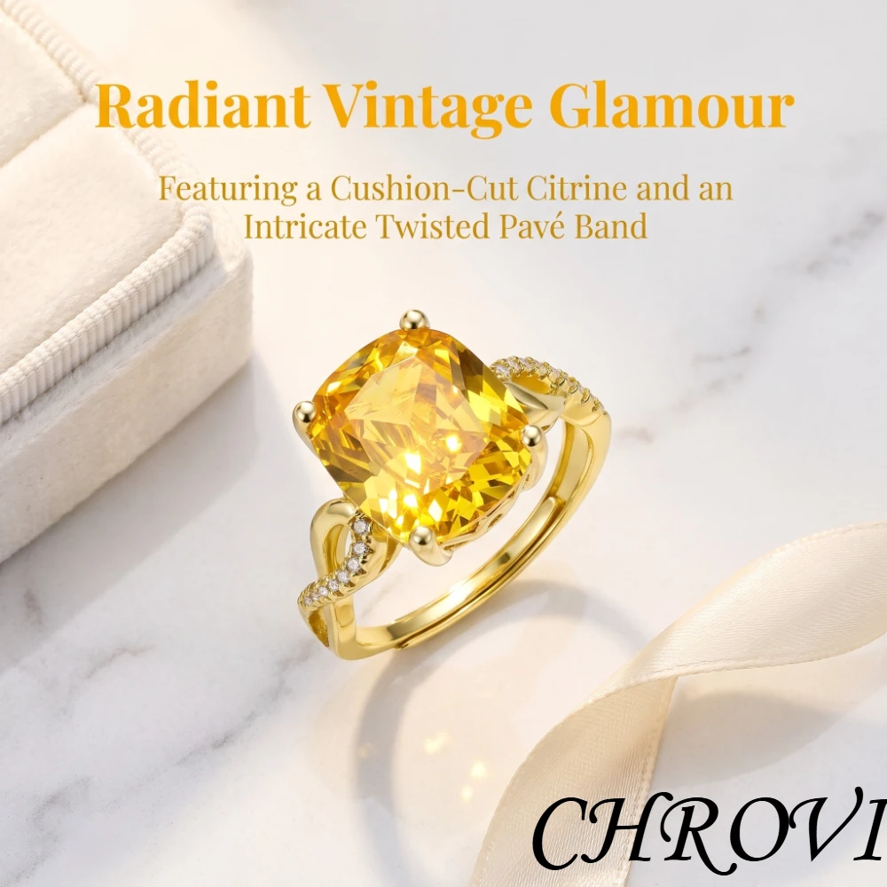 Exquisite 925 sterling silver twisted ring for women, set with olivine and topaz, open style finger ring