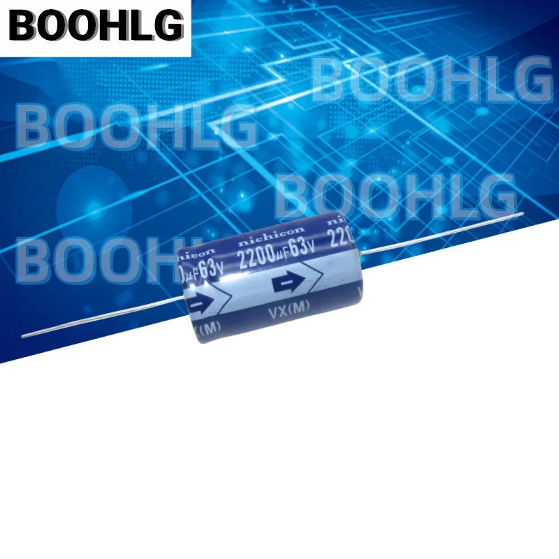5PCS original imported horizontal axial polarized aluminum electrolytic capacitor 63v 2200uf 22X40mm
