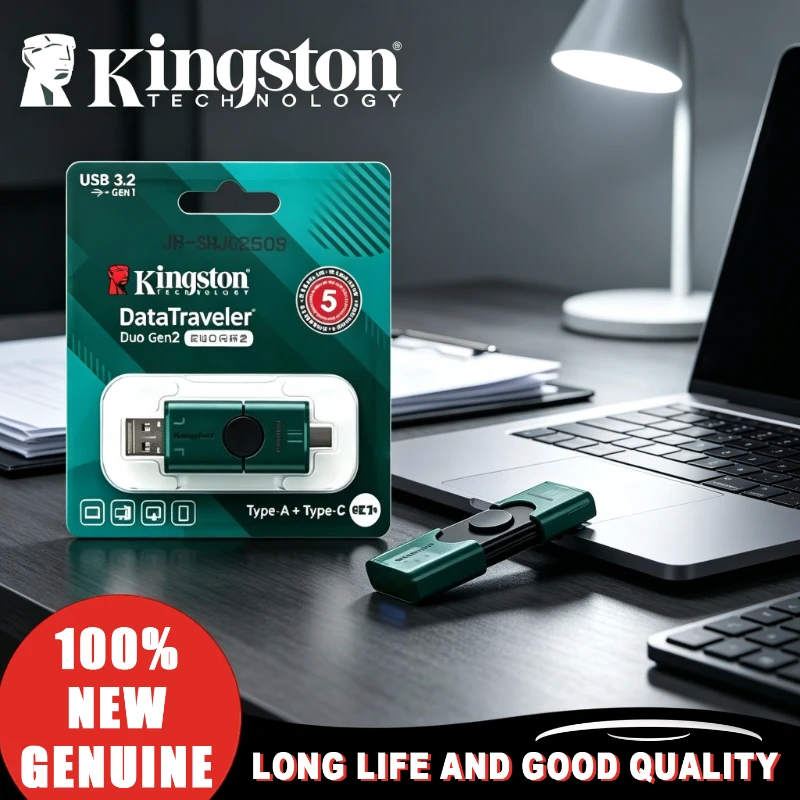 Kingston 128GB 256GB USB 3.2 Dual Type-C USB-A Flash Drive OTG Pendrive Memory Stick Original DTDEG2 U Disk for iPhone 15 16