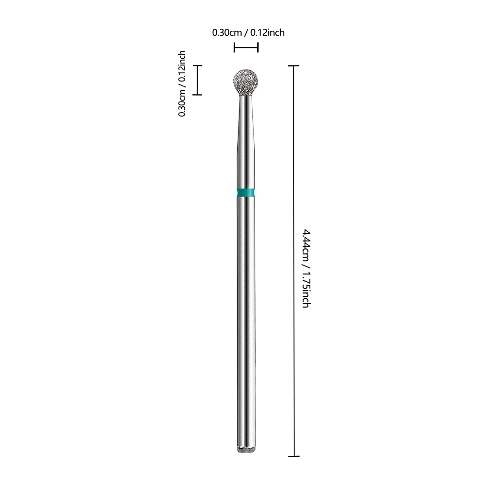 TP 2pcs Ball Shape Milling Cutters for Manicure Diamond Nail Drill Bits Burs Accessories for Drills Nail Cutter Tip