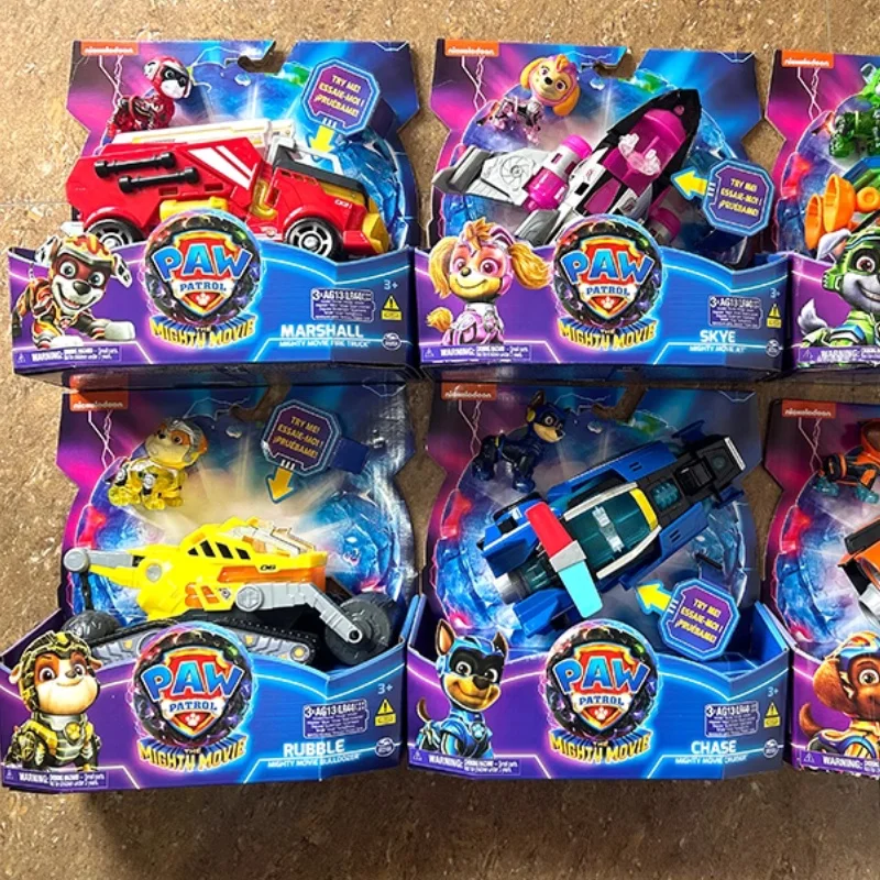 Original Paw Patrol Vehicle Car Ryder Tracker Everest Chase Rex Skye Rocky Marshall Zuma Action Figure Toys Birthday Gift Toy