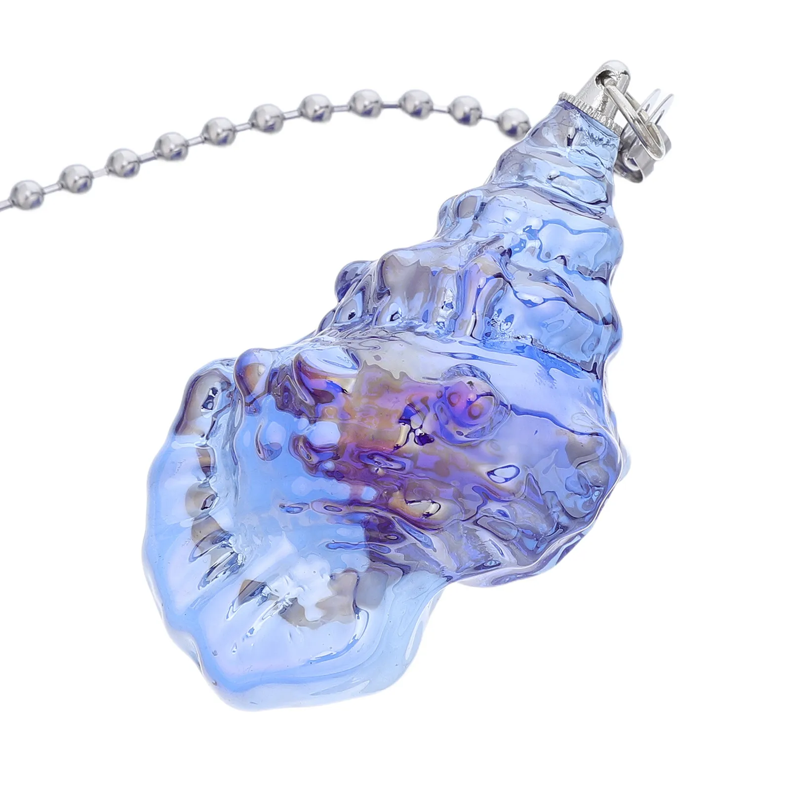 Light Crystal Hanging Lamp Chandelier Ceiling Pendant Chain Halloween Christmas New Year Ceiling Fan Light Pull Chain Blue