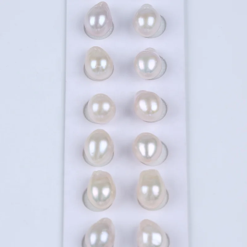 

11-13 мм * 13-15 мм, оптовая продажа, натуральный пресноводный белый цвет, жемчуг Эдисона, бусины в парных ювелирных изделиях