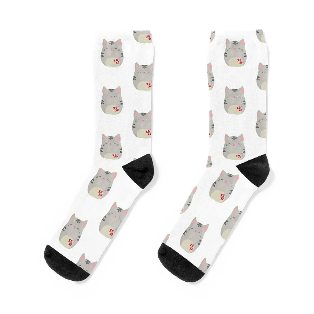 

Squish Kitty Socks cool men cotton high quality hockey cute Socks For Girls Men's