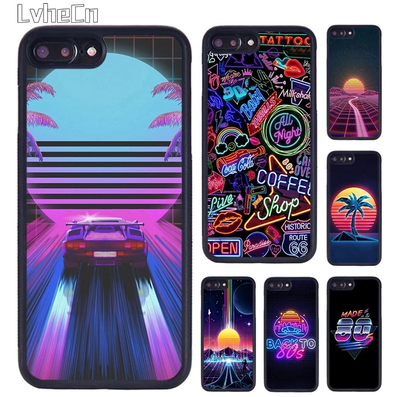 Neon Retrowave 80s Vintage Art Phone Case For iPhone 14 15 16 13 12 Mini Max Cover For Apple 11 Pro Max 6S 8 7 Plus SE2020