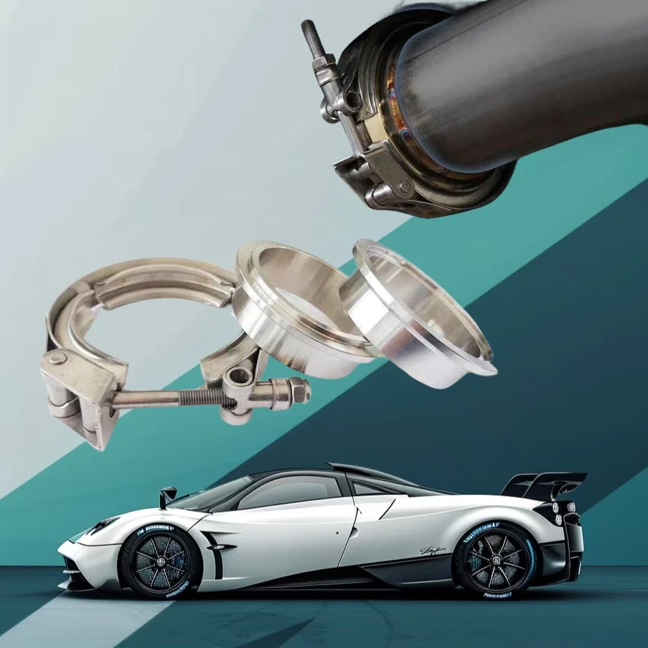 

Комплект зажимов для V-образного ремня из нержавеющей стали для автомобилей, быстроразъемная турбина, выхлопная труба, железный мужской и женский фланец