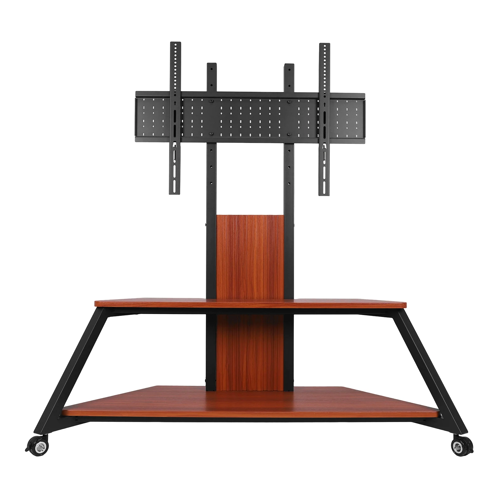 

Floor Wheeled Stand for 60-100 Inch TVs Up To 220 Lbs with Laptop Shelf Swivel Rolling TV Cart Height Adjustable Locking Wheels