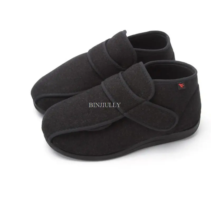 Warm fleece lining diabetic shoes Gauze gypsum shoes  medical fat comfort shoes women medical woolen cloth diabetes products