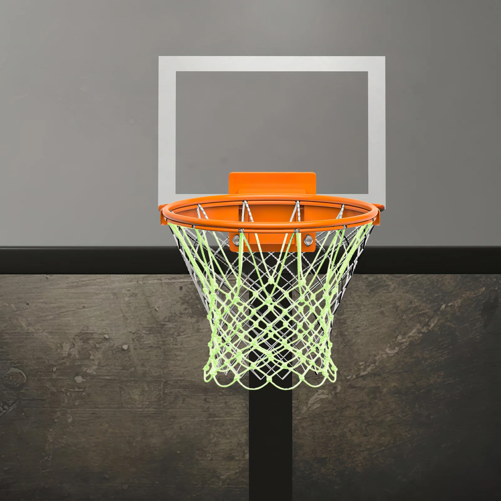 Red de baloncesto luminosa profesional, resistente, fuerte soporte de carga, red de aro para interiores y exteriores, suministros de aro de baloncesto de repuesto