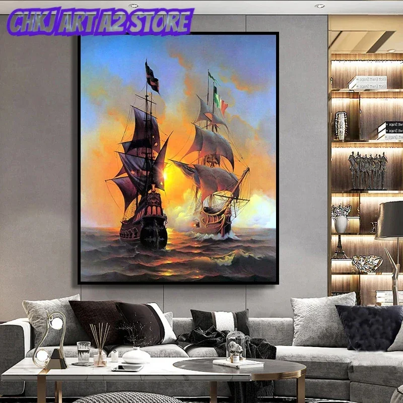 Famous By Rembrandt Van Rijn The Storm Sea of Galilee Dutch Golden Age Canvas Painting Poster Print Wall Art Picture Home Decor
