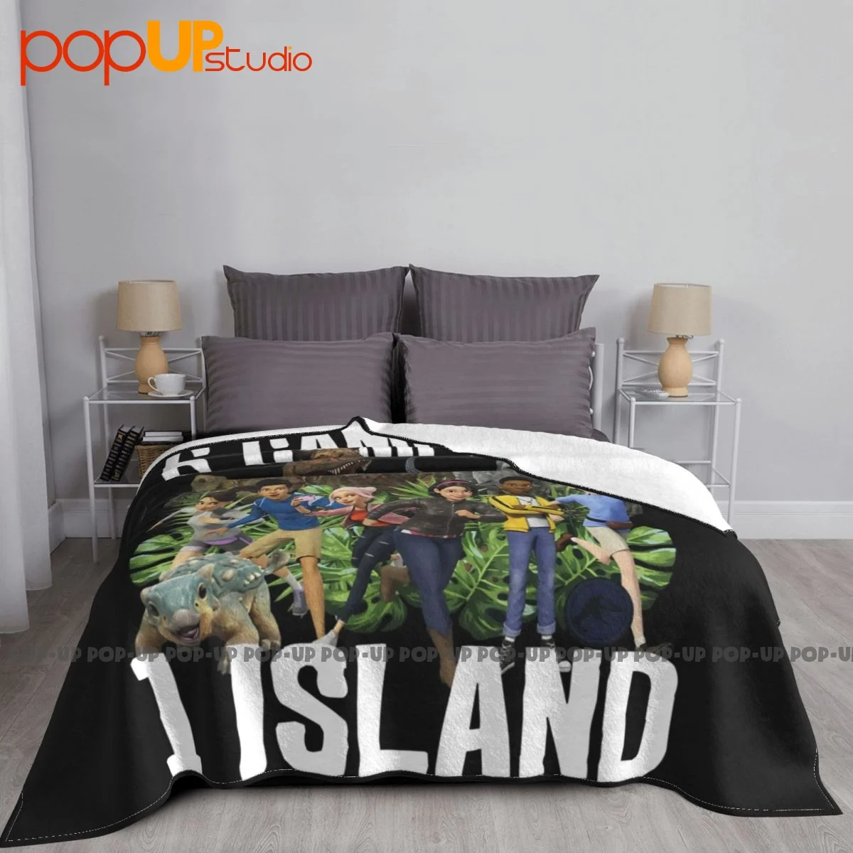 Jurassic World Camp Cretaceous 6 Campers 1 Island Blanket Shaggy Bedroom High-Grade Sofa Dedicated Machine Washable