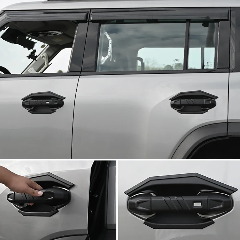 Car Black matt Door Bowl Handle Cover Door Bowl Handle Panle For CHERY JETOUR Traveler 2023 2024 Exterior Styling Accessories