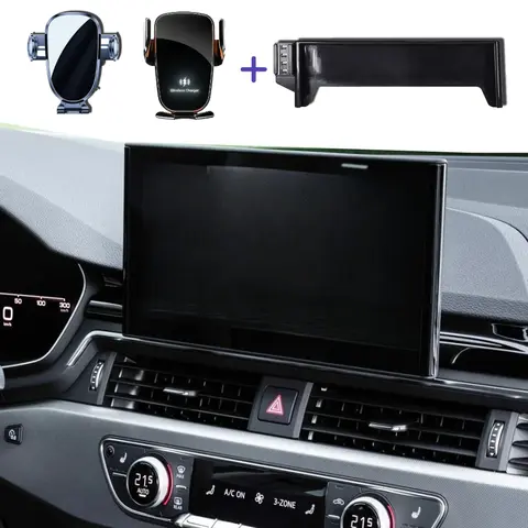 아우디 A4L A4 차량용 핸드폰 거치대 B9 2020 2021 2022 2023 2024 스크린 고정 베이스 무선 충전 액세서리
