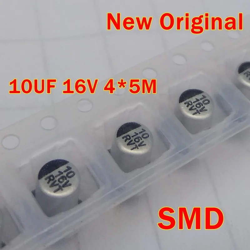 

10Pcs to 1000Pcs 10Uf 16V 4*5m Smd New Original Chip Type Aluminum Electrolytic Capacitor 10U