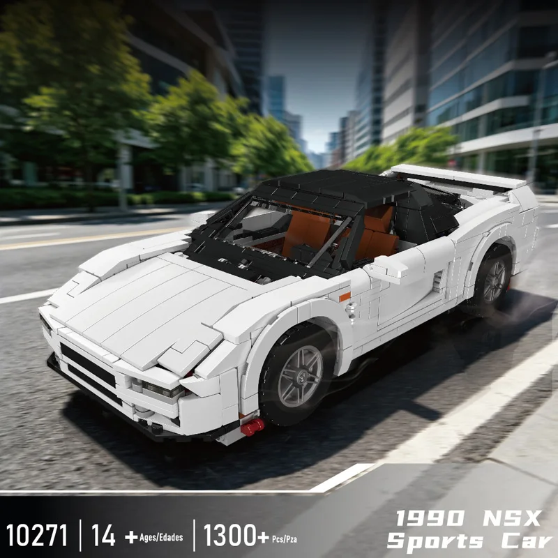 

New 1990 NSX Sports Car Model Building Kits 1300PCS Technical Mould King Vehicle Bricks Toys Adults Christmas Gifts
