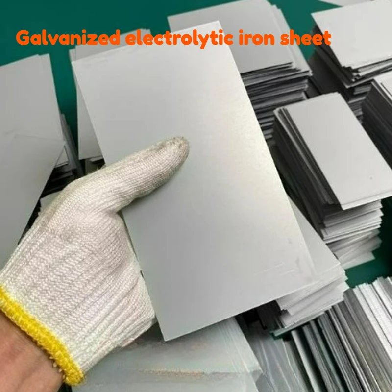 10Pcs Galvanized Electrolytic Iron Sheet Rectangular Anti-rust Iron Thickness 0.5mm Thin Iron Plate Processing Custom