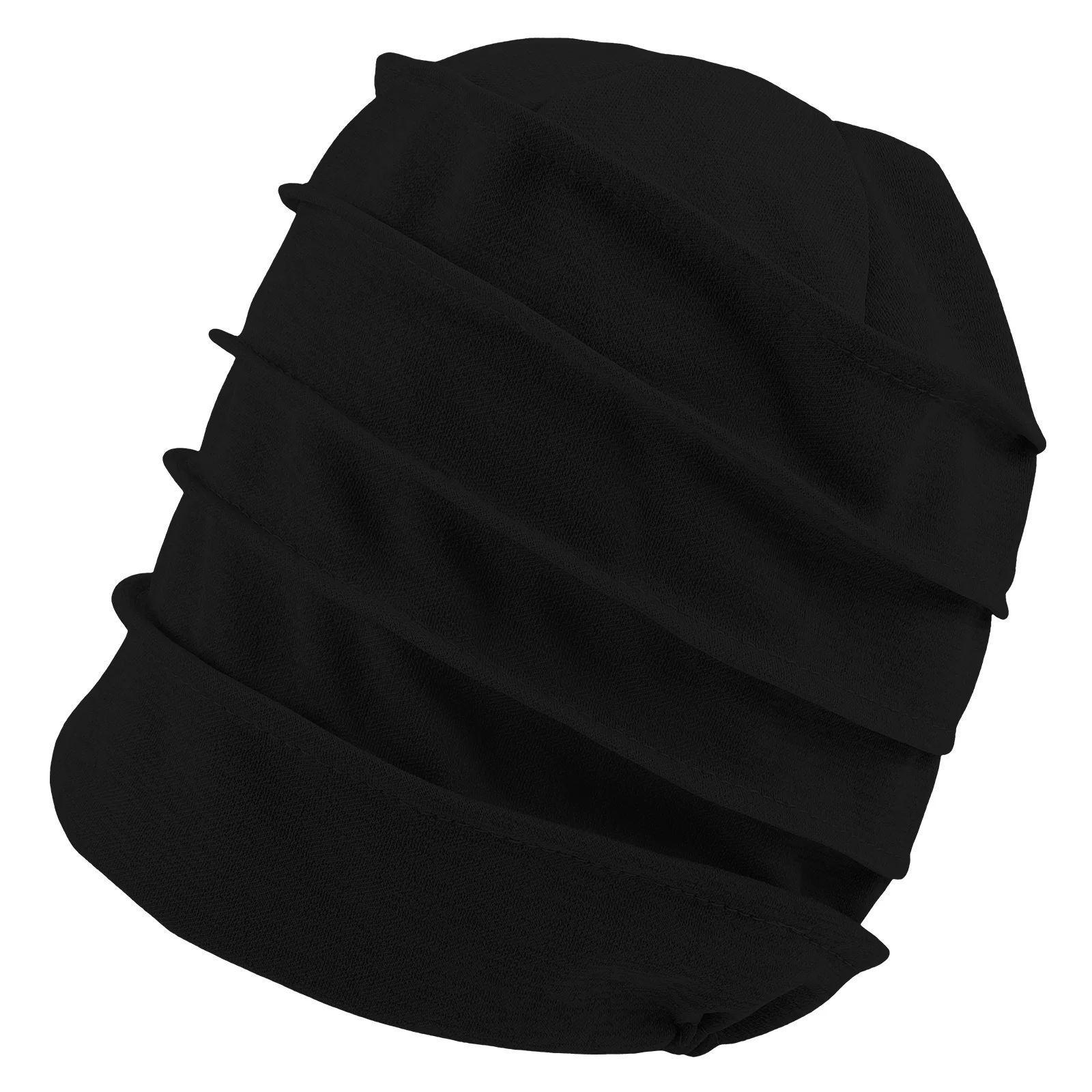 1 Ladies Chemo Hat Fashionable Pleated Design Comfortable Soft Material Hair Chemotherapy Sleep Turban Headwear Night