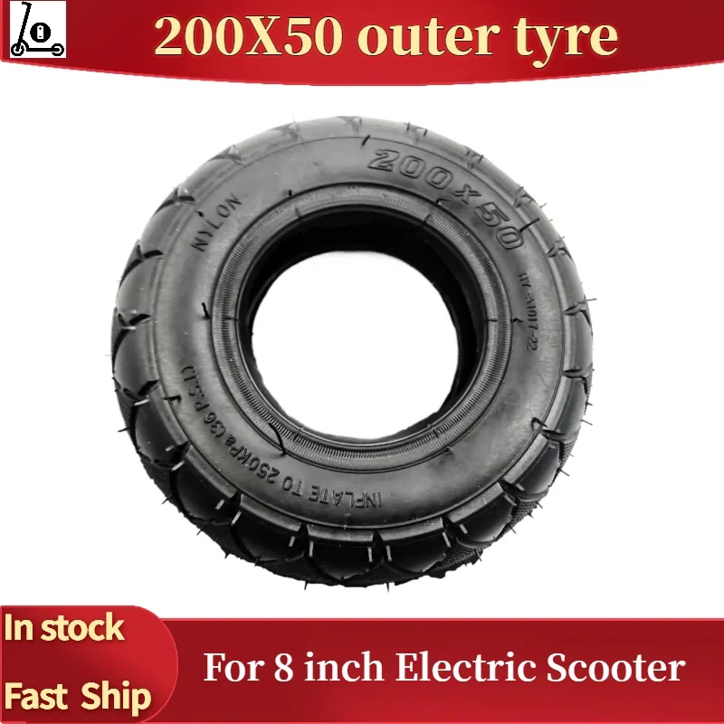 Outer Tire for KUGOO KIRIN S2 Inmotion L8F Speedway Mini 4, Electric Scooter Parts, Inflation Tire, Pneumatic Tyre ，200X50