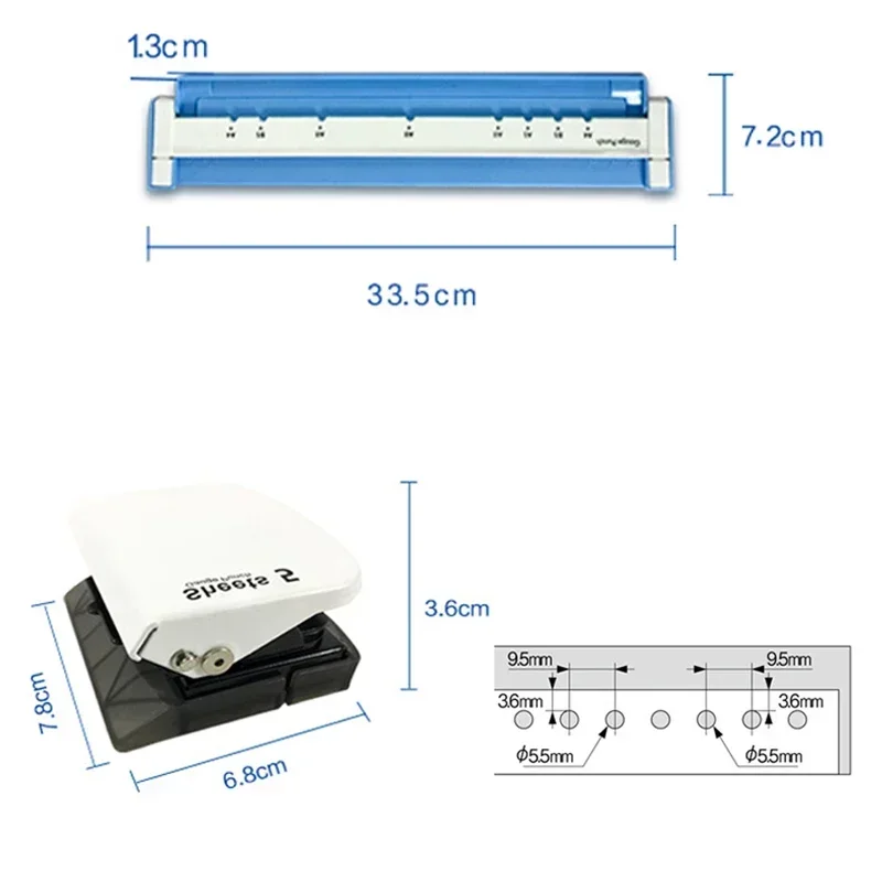 Manual Binding Loose-leaf Multifunctional Paper 30-hole Daolin 26-hole Punch Clip Multi-hole Diy 20-hole