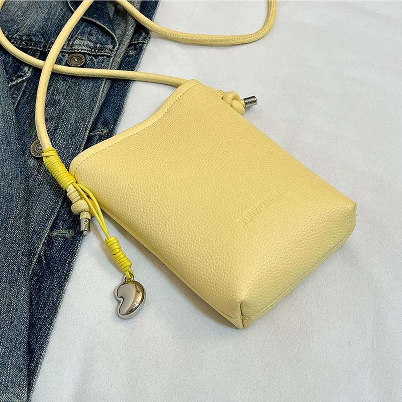 

Мини-сумка кросс-боди для женщин, весна-лето, для мобильного телефона, из мягкой кожи с текстурой личи, вечерние сумочки