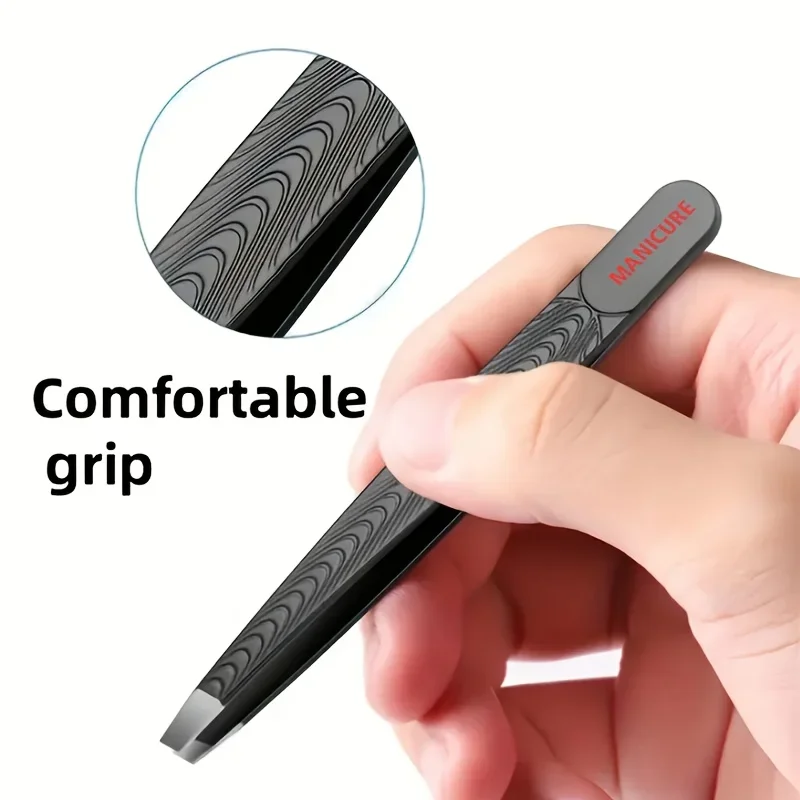 Pęseta do brody ze stali nierdzewnej, trymer, gradientowy kolor jasny beż i narzędzie do usuwania włosów do makijażu twarzy, brwi, rzęs, klips