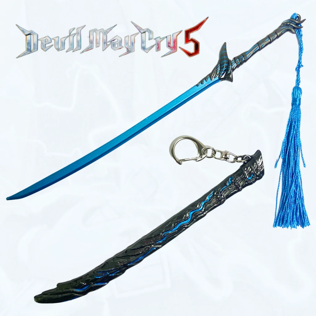 

8,1-дюймовый Дьявол Мэй Плак Ямато Металлический Меч Катана Японская Катана Оригинальная Самурайская Сабля Ниндзя Нож Косплей Аксессуары Опора Игрушка