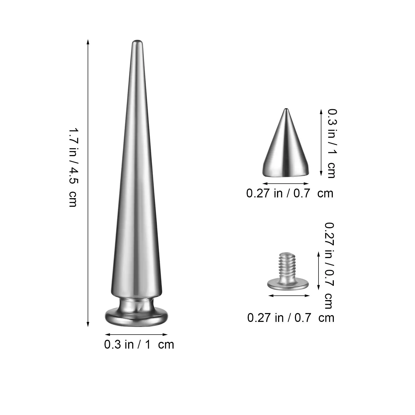 

40 Pcs Set Clothing Decoration Spike Studs For Clothing Studs Spikes Punk Style Accessories Metal Shoe Craft Supplies