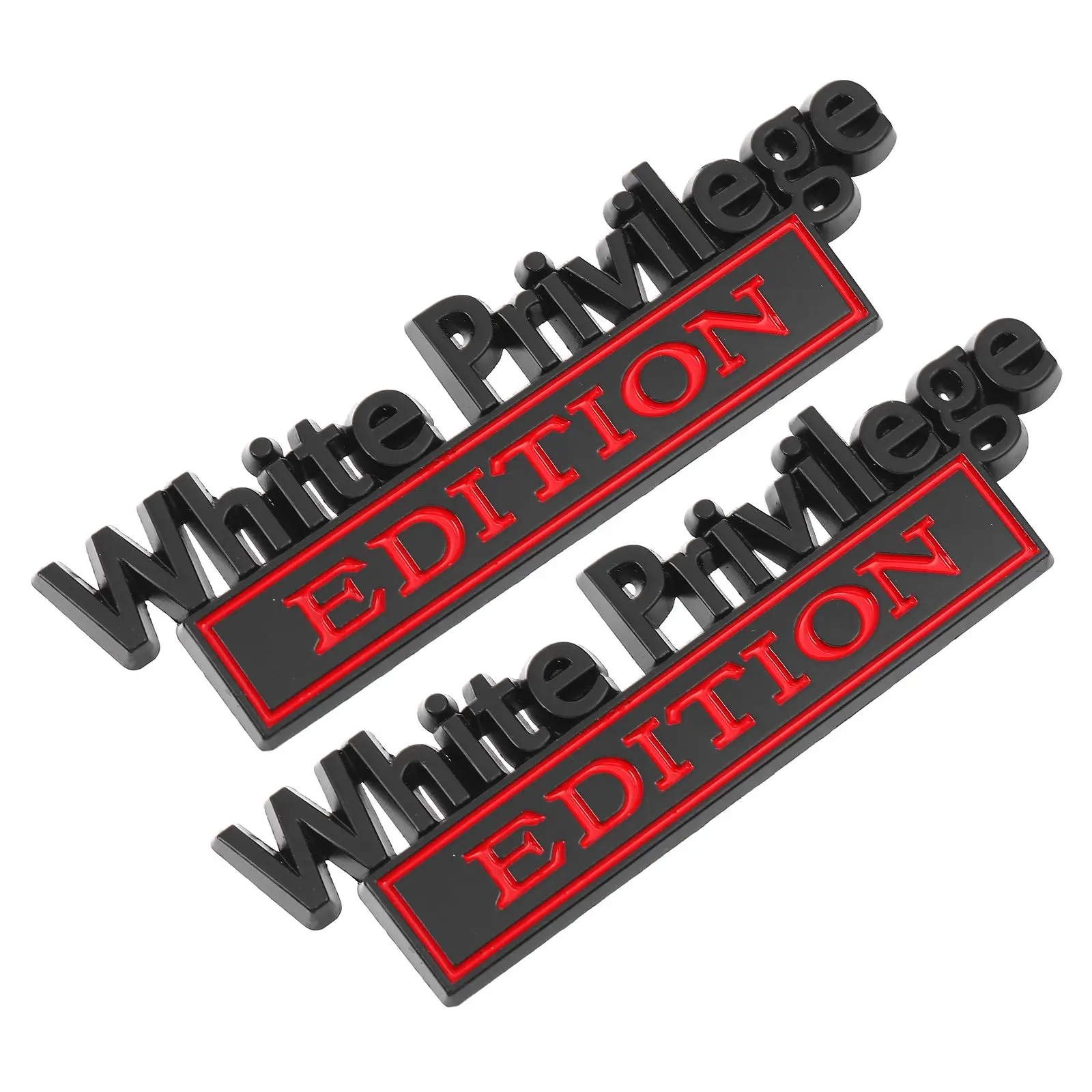 

2pcs Sticker Zinc Alloy Emblems Decals Premium Material Non Car Logo Decal Sticker Fade Body Auto Decor Car Badge