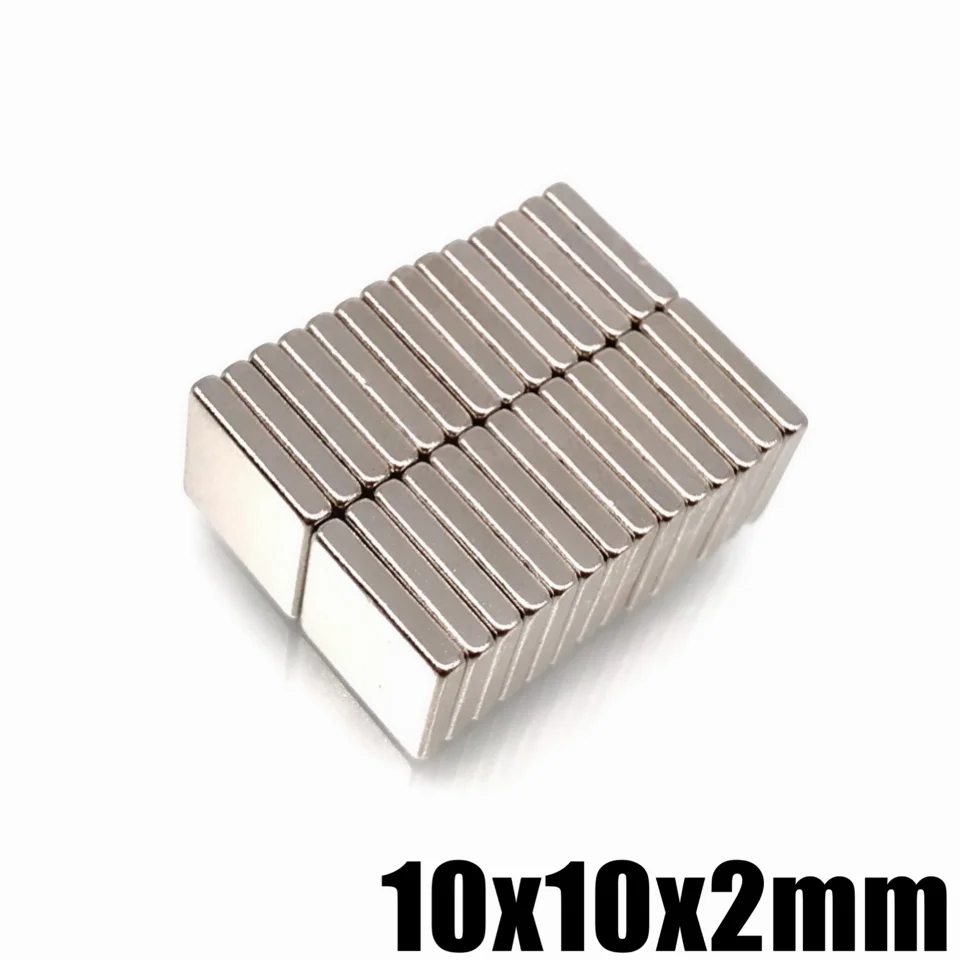 

20~2000Pcs F 10x10x2 Neodymium Magnet 10*10*2 NdFeB Magnets Block Super Powerful Strong Permanent Magnetic imanes Block magnet