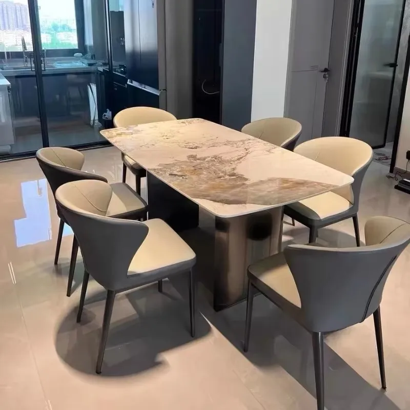 

Center Luxury Dining Room Sets Living Room Kitchen Marble Table Mobile Console Modern Muebles De Cocina Furniture Home Sets