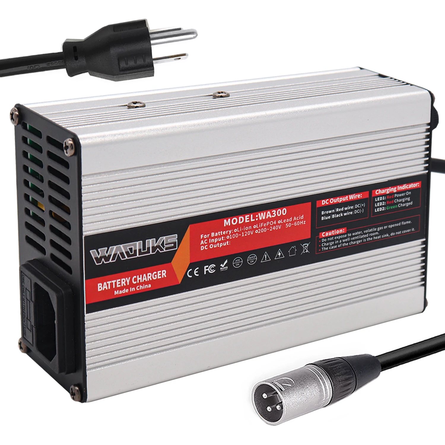 

50.4V 4A Charger Li-ion Battery Smart Charger Used for 12S 44.4V Li-ion Battery High Power With Fan Aluminum Case