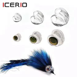ICERIO 100PCS #4 #6 #8 Fly Tying Fish Mask & 3D Fish Eyes for Making Streamer Pike Bass Trout Lures Saltwater Fly Tying Material