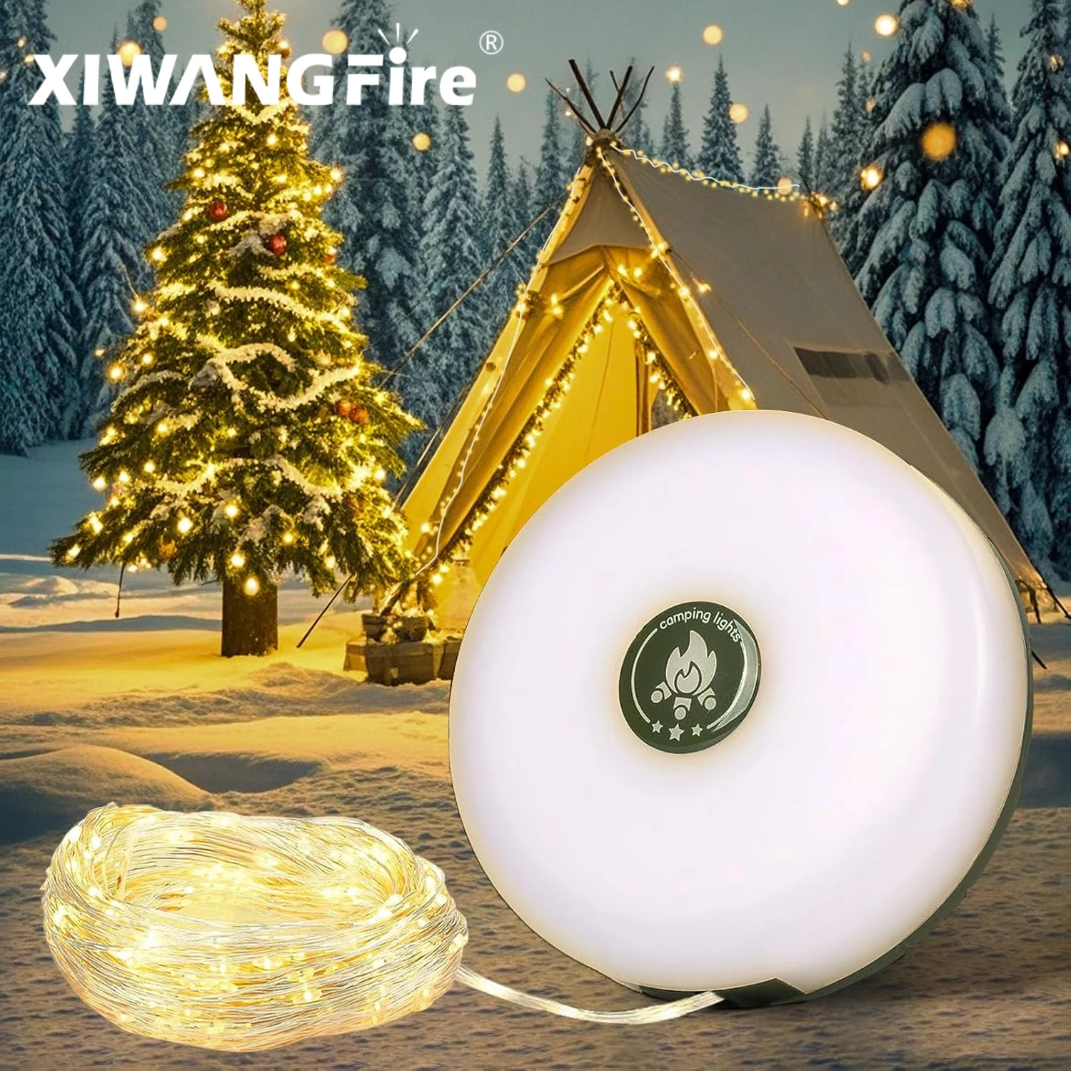 KDULIT LED Camping Lamp Strip USB Rechargeable Atmosphere 10M Length Waterproof Recyclable Light Belt Garden Decoration for Tent