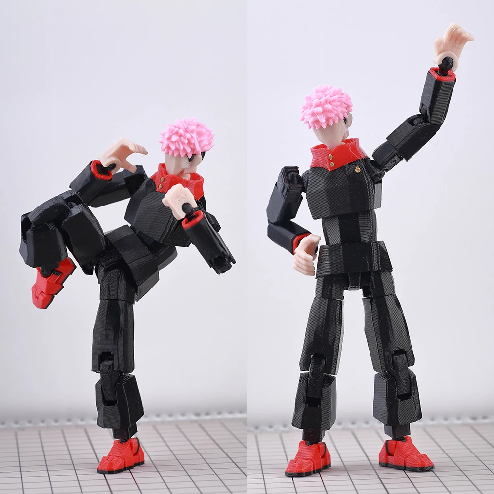 Drukowane 3D Jujutsu Kaisen Itadori Yuji Anime Figurki Akcji Sukuna z Wieloma Ruchomymi Stawami, Model Manekina, Ozdoby, Prezenty