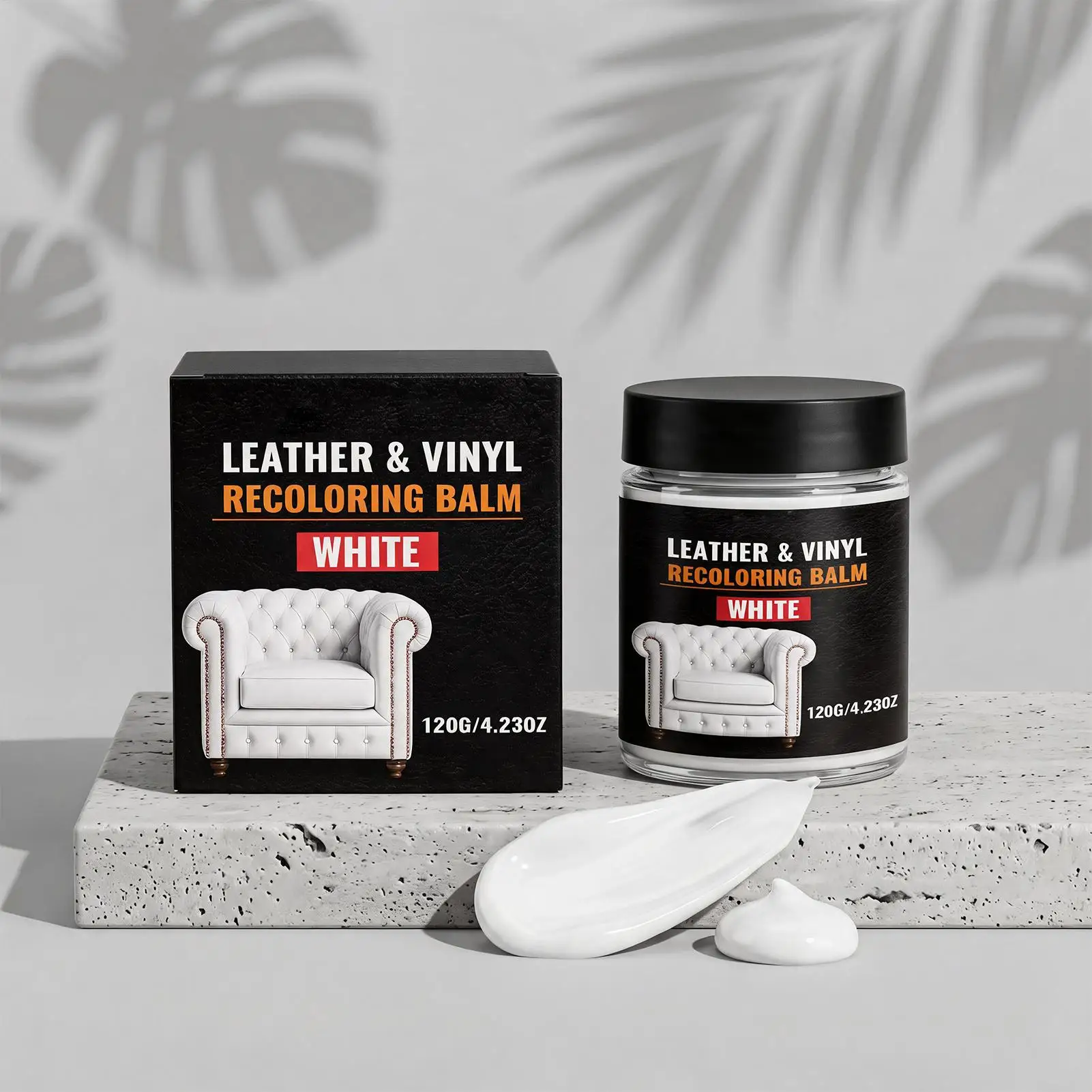 Leather Recoloring Balm 120g White Repair Cream For Car Seat Couch Purge Scratch Remover Sofa Furniture Restorer Dye Kit