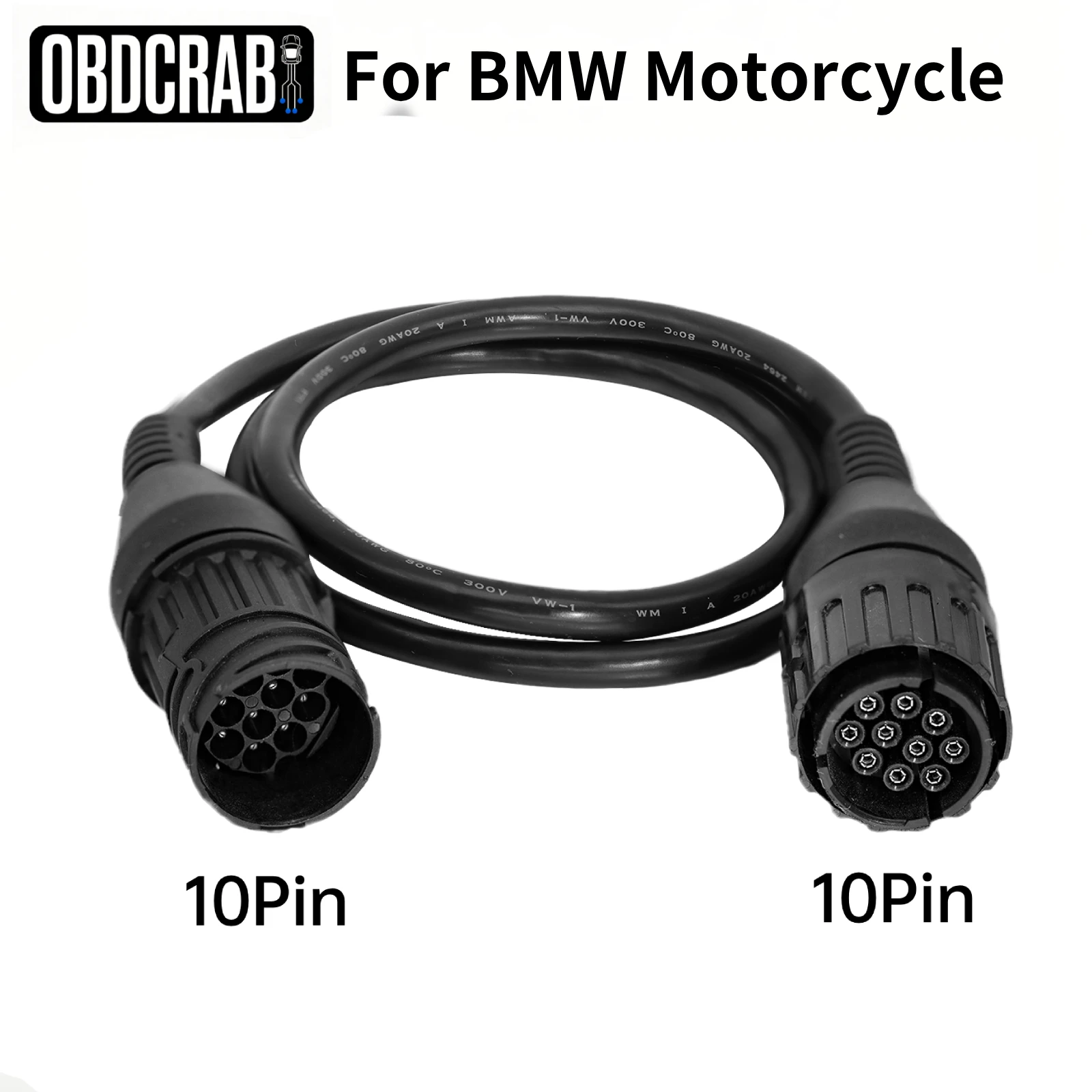 

Кабель-адаптер OBD для мотоциклов BMW, 10-контактный, совместимый с диагностическими разъемами серий F/R/K/S, 100 см