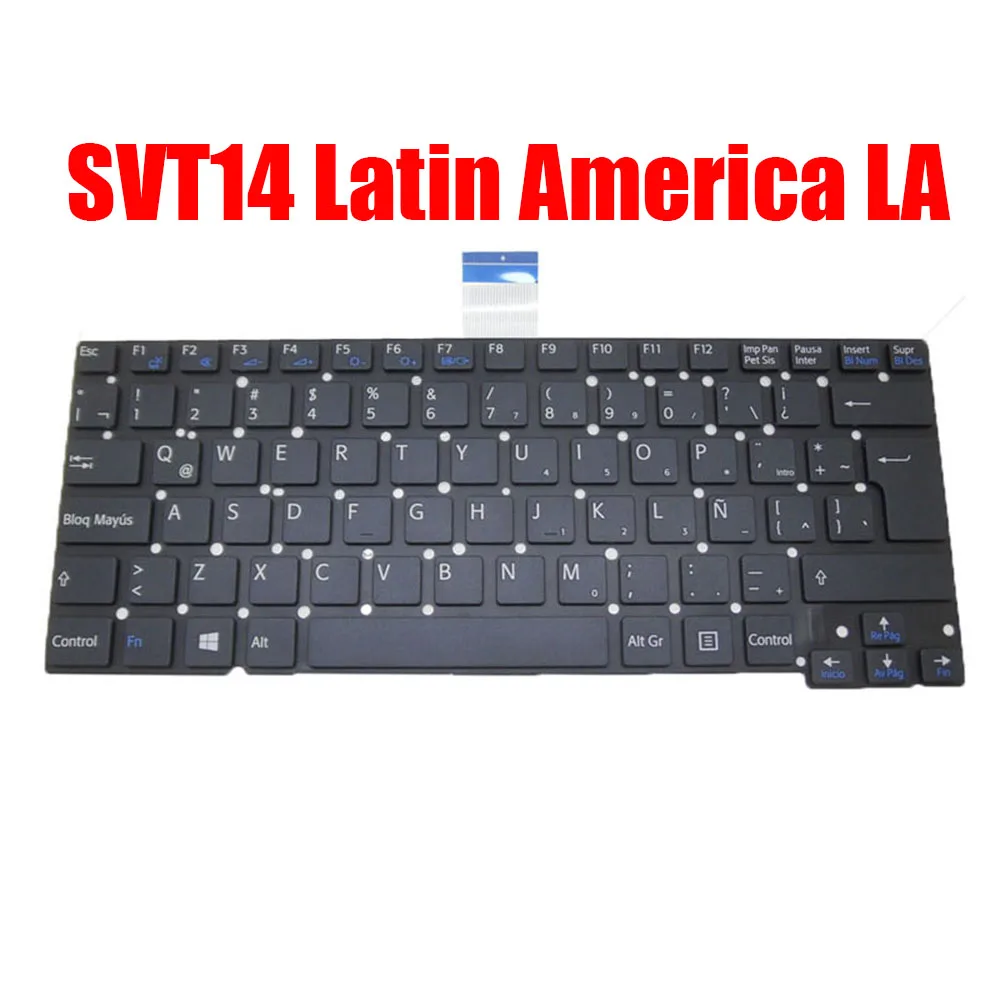 

Латиноамериканская клавиатура LA для ноутбука SONY для VAIO SVT14 HMB8809NWD431A 149111622LA, черная, без рамки, Новинка