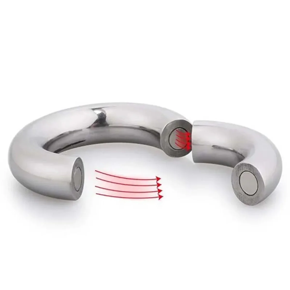 Metal Magnet Cock Ring Clamp Male Chastity Device Stainless Steel Cockring Dick Scrotum Bondage Stretcher Adult Sex Toys For Men