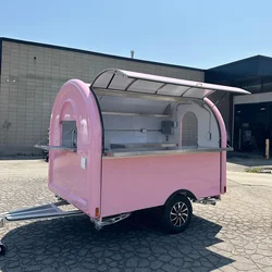 Hot Dog Wózek do lodów Foodtruck Koncesja Przyczepa do żywności W pełni wyposażona mobilna kuchnia Restauracja Food Truck Wózek do fast foodów