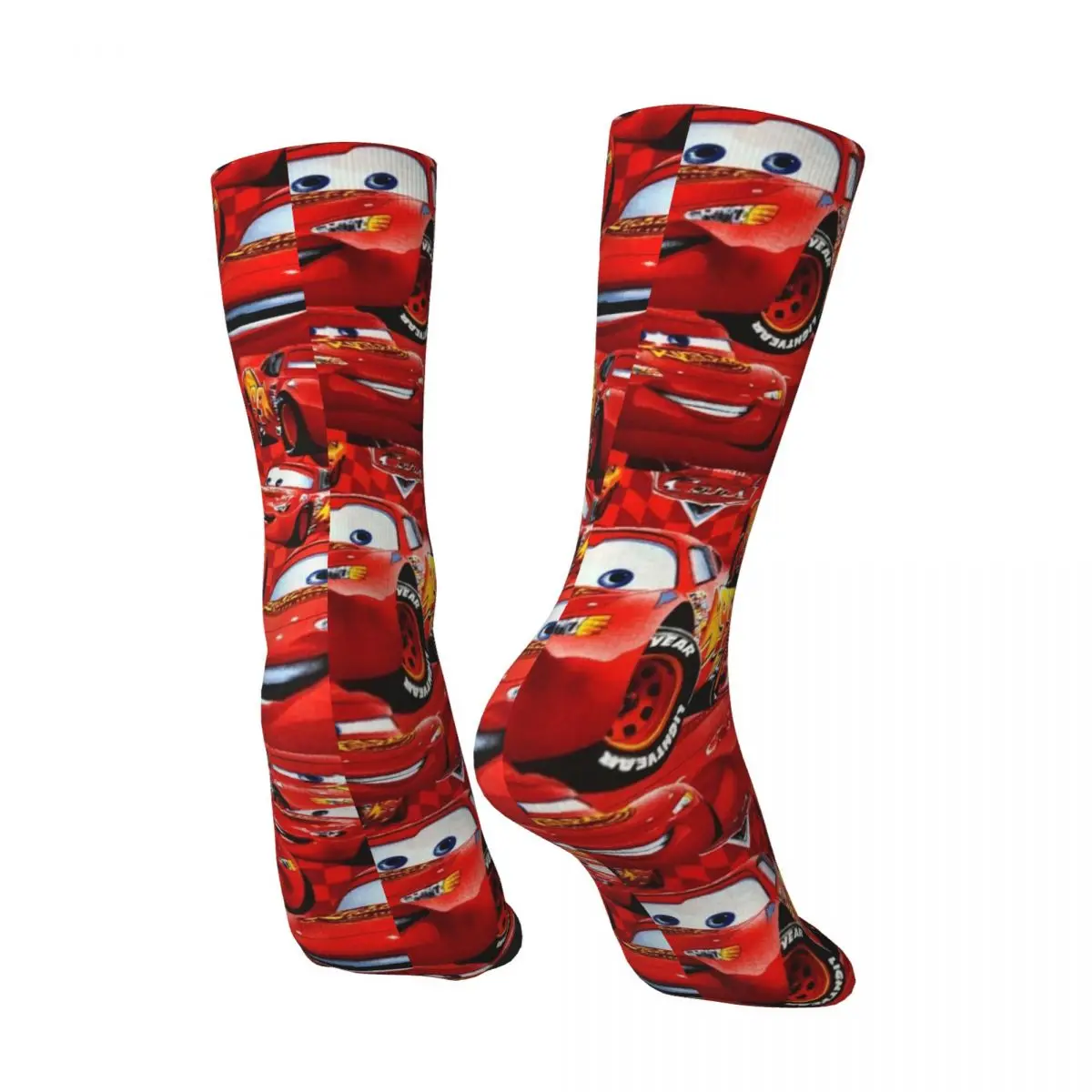 Lightning McQueen Cars Socks Spring Stockings Funny Unisex Men Quality Socks Custom Running Anti Slip Socks