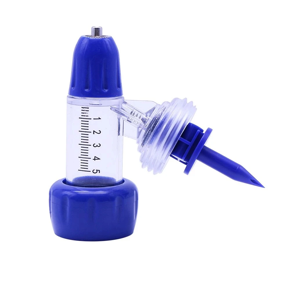 1Pcs 2/5ml Veterinary Adjustable Continuous Syringe Accessories Syringe Vaccine Injector Dose Tubes Medicine Feeder Accessories