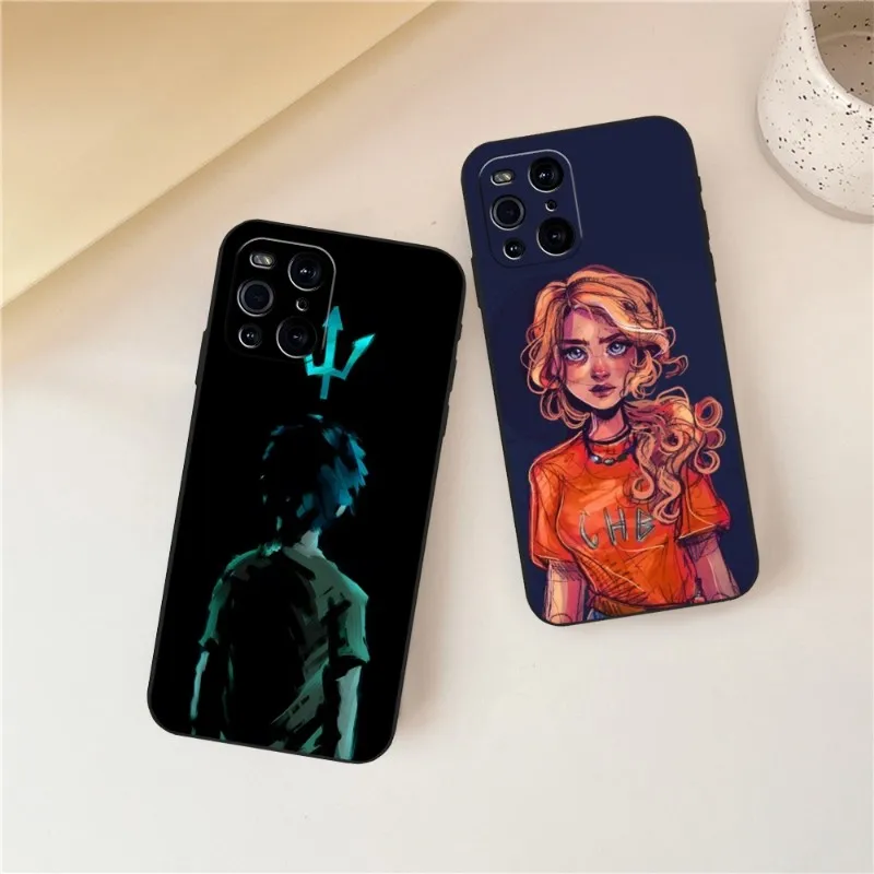 Cartoon Movie P-Percy Jackson Phone Case For OPPO Find X3Pro X5Pro X3Neo RENO6 7 ProPlus A16 A54 A57 K9 A74 A93 A94 Black Cover