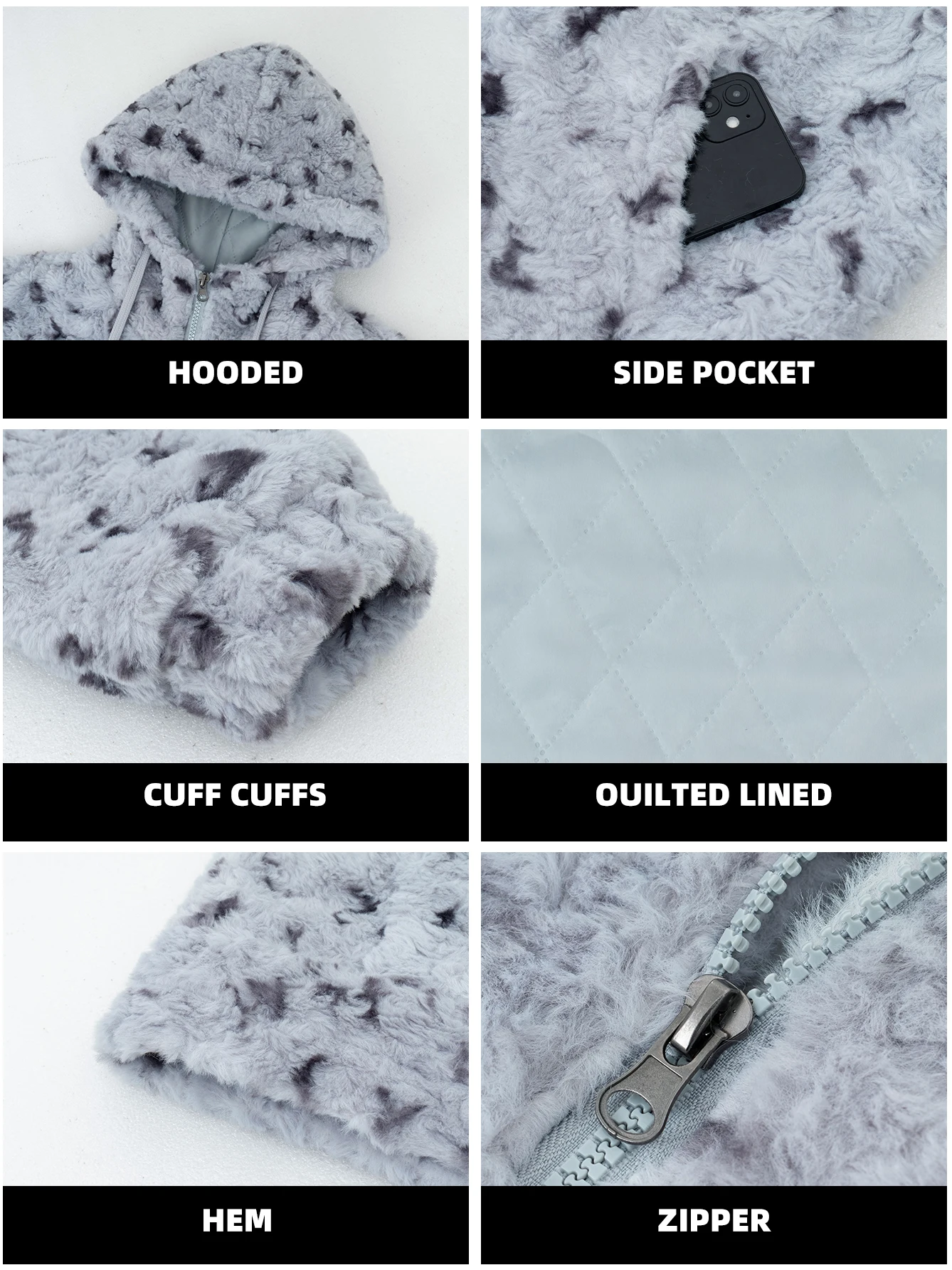 Y2K Aesthetic Tie-dye Fluffy Women'S Outwear Vintage Casual Stand Neck Harajuku Jacket, Winter Loose Zipper Pocket Coats