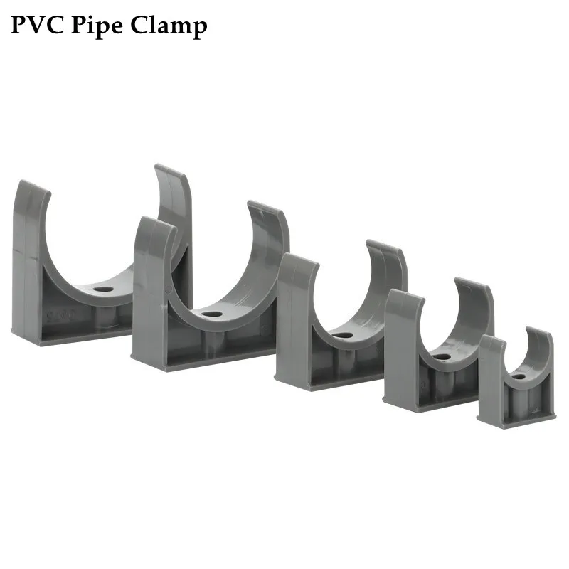 5Pcs 20-75mm UPVC Pipe Clamp Aquarium Fish Tank Water Tube Clip Brace Retainer Garden Watering Irrigation Pipe Support Joint