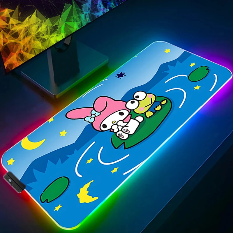 

Discount! Large-Sized RGB Mouse Pad M-my Melody Heat-Resistant and Easy to Clean for Home and Office Use 900x400 Keyboard pad