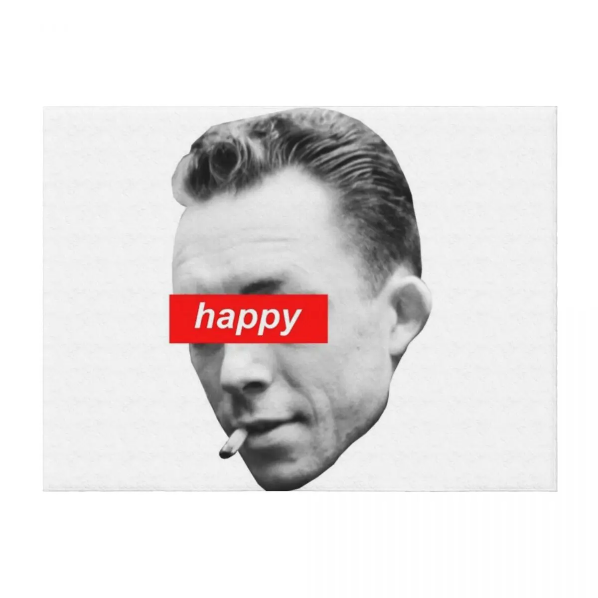 

Happy Albert Camus Throw Blanket cosplay anime Decorative Sofas Hairy Bed linens Blankets