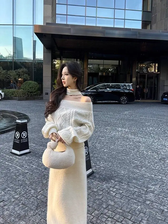 

Женский объемный вязаный свитер в стиле бохо с воротником, ретро, фиолетовый, для вечеринок, повседневный, свободного кроя, укороченный, с косами, новинка, популярный